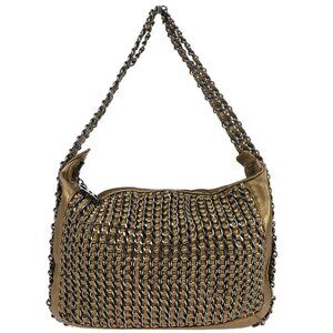 Chanel Gold Lambskin Triple Chain Handbag 126335